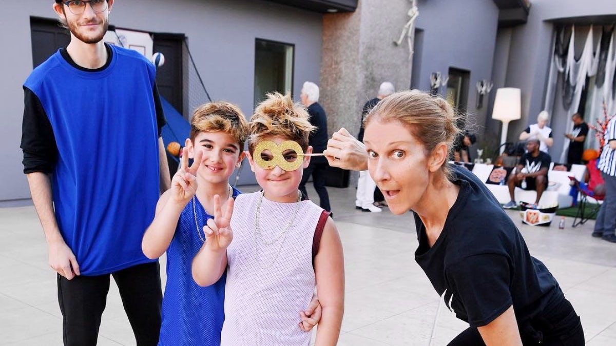 Celine Dion poses with twin sons on their birthday -- 