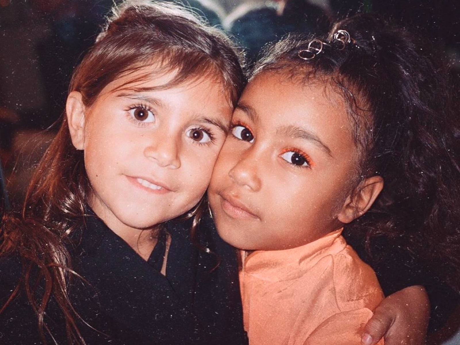 Kim Kardashian posts photo of "besties" North West and Penelope Disick